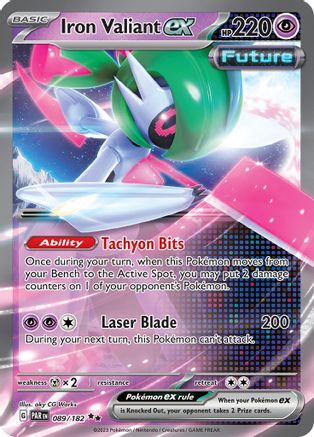 Pokémon TCG – Iron Valiant ex 089/182 – Paradox Rift – Double Rare