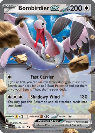 Pokémon TCG – Bombirdier ex 156/182 – Paradox Rift – Double Rare