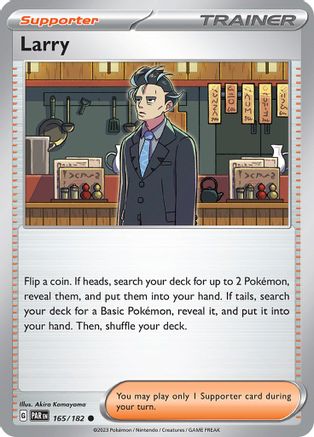 Larry 165  - Reverse Holofoil SV04 Paradox Rift - Common SV04: Paradox Rift Pokemon Single  Squirtle Squad Card Shop.