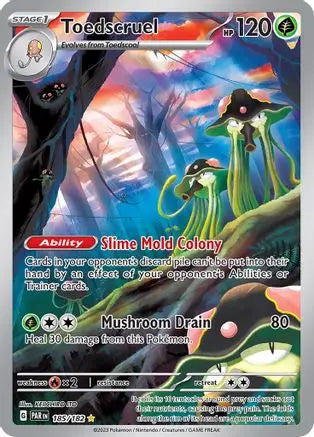 Toedscruel 185/182  - Holofoil SV04 Paradox Rift - Illustration Rare SV04: Paradox Rift Pokemon Single  Squirtle Squad Card Shop.