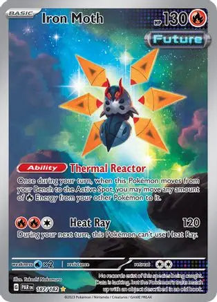Iron Moth 187/182  - Holofoil SV04 Paradox Rift - Illustration Rare SV04: Paradox Rift Pokemon Single  Squirtle Squad Card Shop.