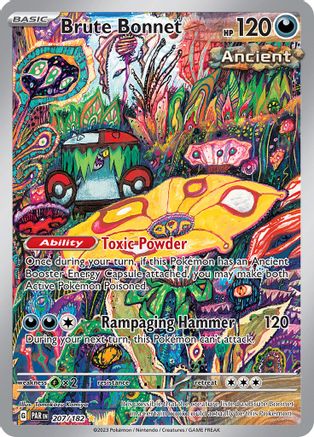 Brute Bonnet 207/182  - Holofoil SV04 Paradox Rift - Illustration Rare SV04: Paradox Rift Pokemon Single  Squirtle Squad Card Shop.