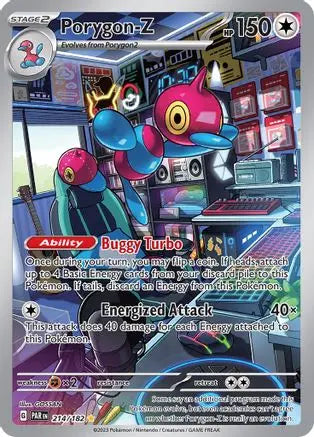 Porygon 214/182  - Holofoil SV04 Paradox Rift - Illustration Rare SV04: Paradox Rift Pokemon Single  Squirtle Squad Card Shop.