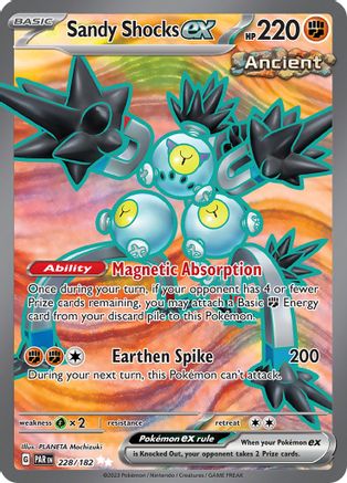 Sandy Shocks ex 228/182  - Holofoil SV04 Paradox Rift - Ultra Rare SV04: Paradox Rift Pokemon Single  Squirtle Squad Card Shop.