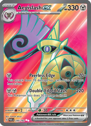 Aegislash ex 230/182 - Holofoil Paradox Rift Ultra Rare - Pokémon TCG Card