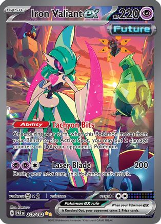 Iron Valiant ex 249/182  - Holofoil SV04 Paradox Rift - Special Illustration Rare SV04: Paradox Rift Pokemon Single  Squirtle Squad Card Shop.