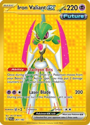 Iron Valiant ex 261/182  - Holofoil SV04 Paradox Rift - Hyper Rare SV04: Paradox Rift Pokemon Single  Squirtle Squad Card Shop.