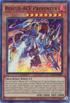 Rescue-ACE Preventer (OP23-EN007) - OTS Tournament Pack 23 Unlimited OTS Tournament Pack 23 Yugioh Single  Squirtle Squad Card Shop.