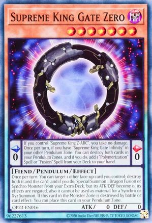 Supreme King Gate Zero (OP23-EN016) - OTS Tournament Pack 23 Unlimited OTS Tournament Pack 23 Yugioh Single  Squirtle Squad Card Shop.