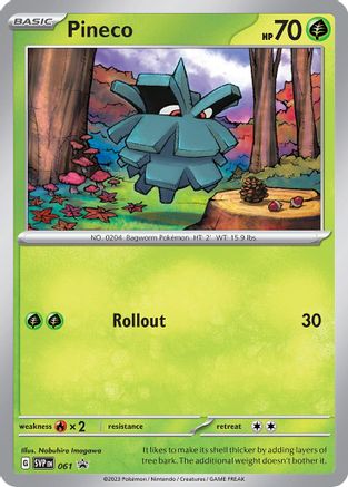 Pineco 061  - Holofoil SV Scarlet & Violet Promo Cards - Promo SV: Scarlet & Violet Promo Cards Pokemon Single  Squirtle Squad Card Shop.