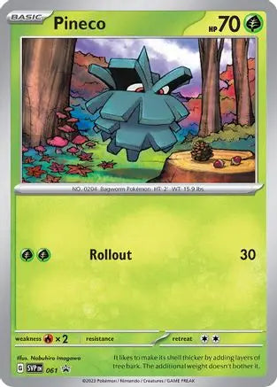Pineco 061  - Holofoil SV Scarlet & Violet Promo Cards - Promo SV: Scarlet & Violet Promo Cards Pokemon Single  Squirtle Squad Card Shop.
