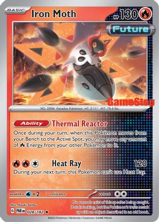 Iron Moth (Gamestop Promo) 028/182  - Reverse Holofoil Miscellaneous Cards & Products - Promo Miscellaneous Cards & Products Pokemon Single  Squirtle Squad Card Shop.