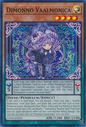 Dimonno Vaalmonica (VASM-EN032) - Valiant Smashers 1st Edition Valiant Smashers Yugioh Single  Squirtle Squad Card Shop.