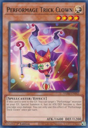 Performage Trick Clown (VASM-EN042) - Valiant Smashers 1st Edition Valiant Smashers Yugioh Single  Squirtle Squad Card Shop.