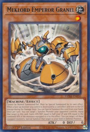 Meklord Emperor Granel (VASM-EN050) - Valiant Smashers 1st Edition Valiant Smashers Yugioh Single  Squirtle Squad Card Shop.