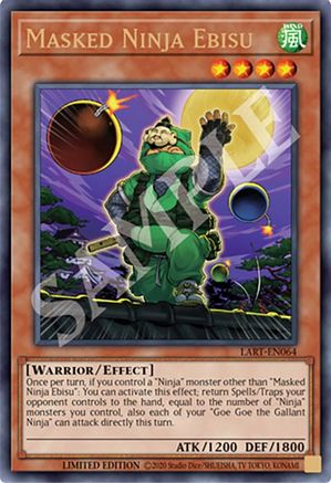 Masked Ninja Ebisu (LART-EN064) - The Lost Art Promotion Limited The Lost Art Promotion Yugioh Single  Squirtle Squad Card Shop.