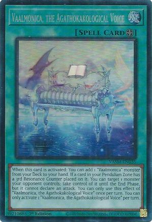 Vaalmonica, the Agathokakological Voice (CR) (VASM-EN035) - Valiant Smashers 1st Edition Valiant Smashers Yugioh Single  Squirtle Squad Card Shop.