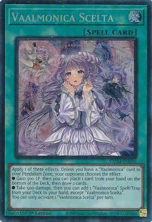 Vaalmonica Scelta (CR) (VASM-EN036) - Valiant Smashers 1st Edition Valiant Smashers Yugioh Single  Squirtle Squad Card Shop.