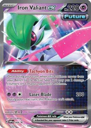 Iron Valiant ex 068  - Holofoil SV Scarlet & Violet Promo Cards - Promo SV: Scarlet & Violet Promo Cards Pokemon Single  Squirtle Squad Card Shop.