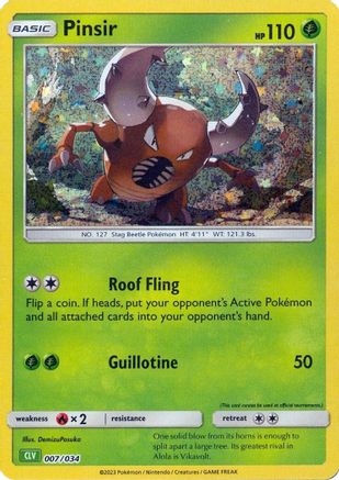 Pinsir 007 - Holofoil Trading Card Game Classic - Classic Collection