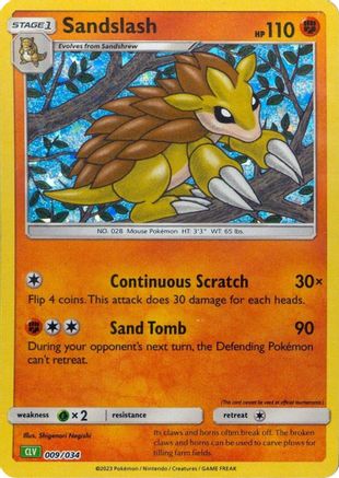 Sandslash 009 (H) - Trading Card Game Classic - CC