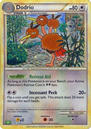 Dodrio 014 (H) - Trading Card Game Classic - CC