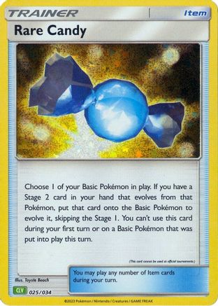 Rare Candy (CLV) 025 (H) - Trading Card Game Classic - CC