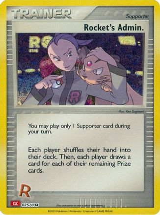 Rocket's Admin. (CLC) 025  - Holofoil Trading Card Game Classic - Classic Collection Trading Card Game Classic Pokemon Single  Squirtle Squad Card Shop.