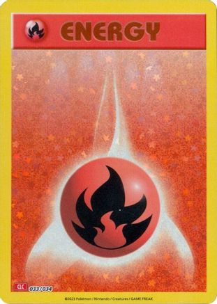Basic Fire Energy 033 (H) - Trading Card Game Classic - CC