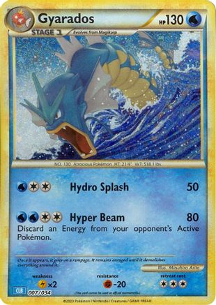 Gyarados 007  - Holofoil Trading Card Game Classic - Classic Collection Trading Card Game Classic Pokemon Single  Squirtle Squad Card Shop.