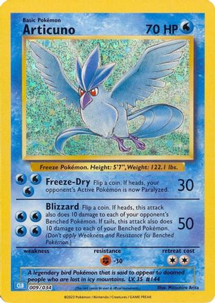 Articuno 009  - Holofoil Trading Card Game Classic - Classic Collection Trading Card Game Classic Pokemon Single  Squirtle Squad Card Shop.