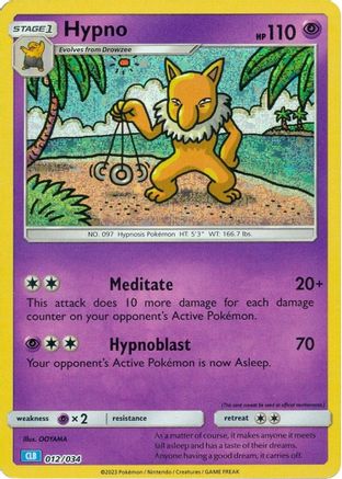 Hypno 012 (H) - Trading Card Game Classic - CC