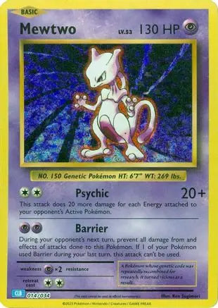 Pokémon - Trading Card Game Classic - Mewtwo 014