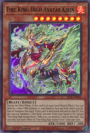 Fire King High Avatar Kirin (SR14-EN002) - Structure Deck: Fire Kings Unlimited Structure Deck: Fire Kings Yugioh Single  Squirtle Squad Card Shop.