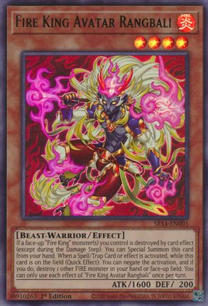 Fire King Avatar Rangbali (SR14-EN003) - Structure Deck: Fire Kings 1st Edition Structure Deck: Fire Kings Yugioh Single  Squirtle Squad Card Shop.