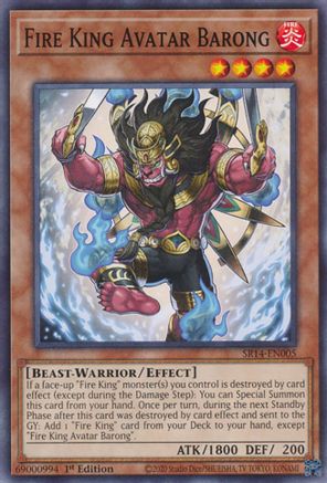 Fire King Avatar Barong (SR14-EN005) - Structure Deck: Fire Kings Unlimited Structure Deck: Fire Kings Yugioh Single  Squirtle Squad Card Shop.