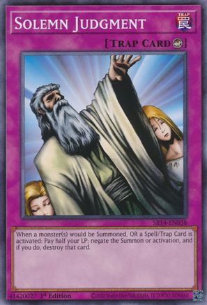 Solemn Judgment (SR14-EN038) - Structure Deck: Fire Kings 1st Edition Structure Deck: Fire Kings Yugioh Single  Squirtle Squad Card Shop.