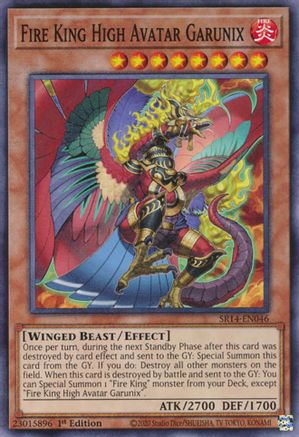 Fire King High Avatar Garunix (SR14-EN046) - Structure Deck: Fire Kings Unlimited Structure Deck: Fire Kings Yugioh Single  Squirtle Squad Card Shop.