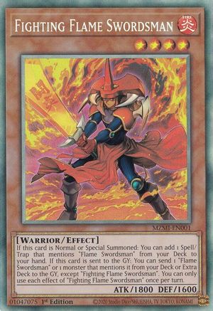 Fighting Flame Swordsman (CR) (MZMI-EN001) - Maze of Millennia 1st Edition Maze of Millennia Yugioh Single  Squirtle Squad Card Shop.