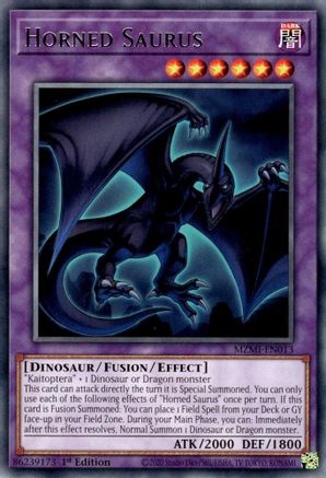 Horned Saurus (MZMI-EN013) - Maze of Millennia 1st Edition Maze of Millennia Yugioh Single  Squirtle Squad Card Shop.