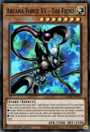 Arcana Force XV - The Fiend (MZMI-EN015) - Maze of Millennia 1st Edition Maze of Millennia Yugioh Single  Squirtle Squad Card Shop.