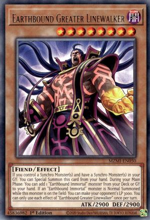 Earthbound Greater Linewalker (MZMI-EN050) - Maze of Millennia 1st Edition Maze of Millennia Yugioh Single  Squirtle Squad Card Shop.