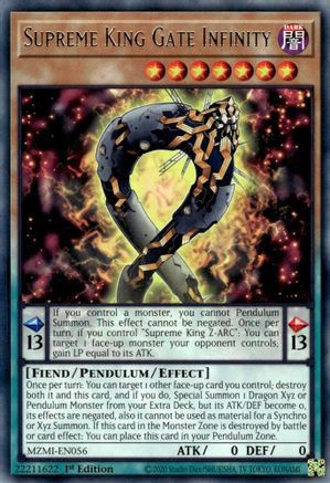 Supreme King Gate Infinity (MZMI-EN056) - Maze of Millennia 1st Edition Maze of Millennia Yugioh Single  Squirtle Squad Card Shop.