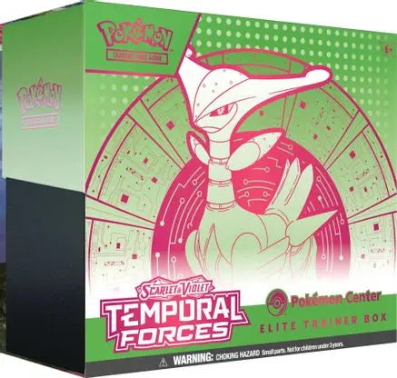 Temporal Forces Pokemon Center Elite Trainer Box (Exclusive) [Iron Leaves] SV05: Temporal Forces Pokemon Sealed  Squirtle Squad Card Shop.