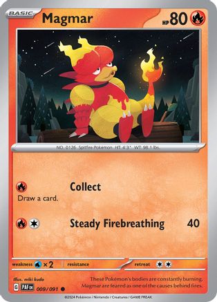 Magmar 009  SV Paldean Fates - Common SV: Paldean Fates Pokemon Single  Squirtle Squad Card Shop.