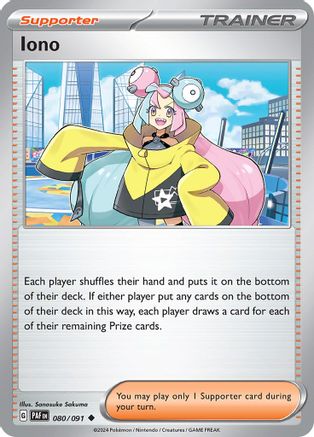 Iono 080/091  SV Paldean Fates - Uncommon SV: Paldean Fates Pokemon Single  Squirtle Squad Card Shop.