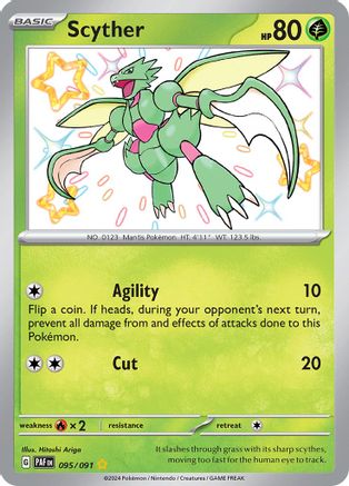 Pokémon TCG Scyther 095/091 – Paldean Fates Shiny Rare Holo