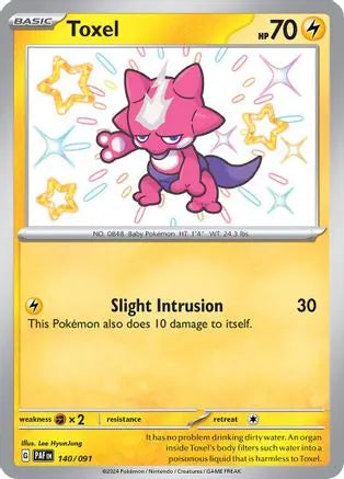 Toxel 140  - Holofoil SV Paldean Fates - Shiny Rare SV: Paldean Fates Pokemon Single  Squirtle Squad Card Shop.