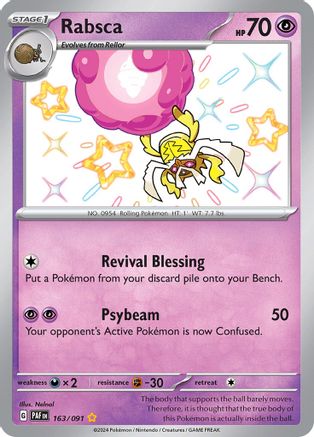 Rabsca 163  - Holofoil SV Paldean Fates - Shiny Rare SV: Paldean Fates Pokemon Single  Squirtle Squad Card Shop.