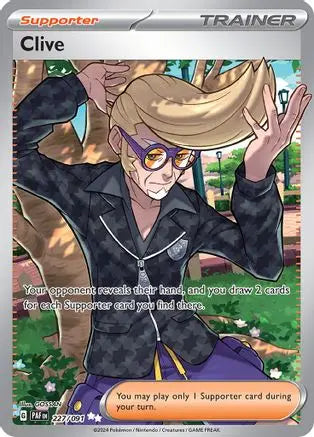 Clive 227/091  - Holofoil SV Paldean Fates - Ultra Rare SV: Paldean Fates Pokemon Single  Squirtle Squad Card Shop.